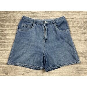 Blassport Shorts Womens 14 Blue Denim Cotton Stretch Waist Bermuda‎